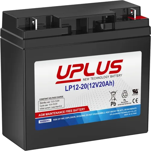 Vista 9 de UPLUS - Batería AGM recargable de 12 voltios y 9 Ah, batería LP12-9 SLA con terminales F2, reemplaza baterías de 12 V 7 Ah 8 AH aptas para APC UPS
