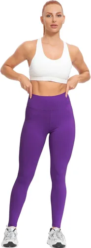 Vista 5 de Natural Feelings Leggings de talle alto para mujer ultra suaves elásticos opacos delgados para yoga talla única y más