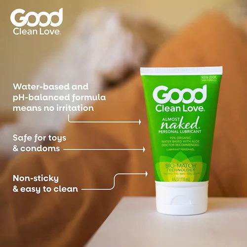 Vista 3 de Good Clean Love Lubricante personal totalmente natural, casi desnudo, 4 onzas (paquete de 2)