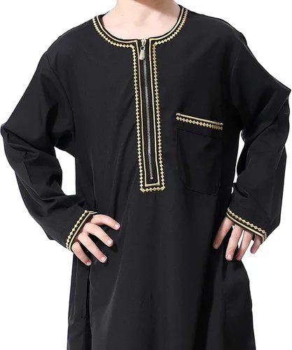 Vista 3 de GoodLock(TM) Ropa musulmana media moda de manga larga para niños, cómoda blusa túnica