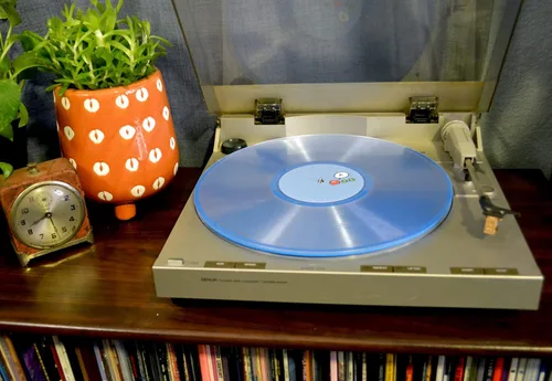 Vista 5 de Break Tradition Tapete acrílico para tocadiscos – Accesorios de discos de vinilo para tocadiscos LP – Alfombrilla giratoria premium para reducir
