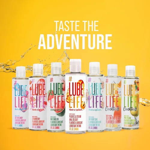 Vista 7 de LubeLife - Lubricante personal a base de agua con sabor a melocotón y crema de Anal Delight, lubricante seguro para juguetes para hombres, mujeres