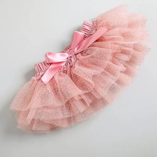 Vista 6 de Conjunto de mameluco de encaje floral de manga larga para niñas y bebés con falda tutú y diadema