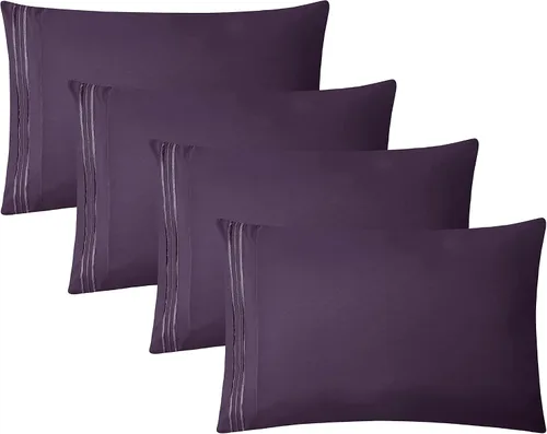 Vista 36 de Clara Clark Fundas de almohada de tamaño estándar – Funda de almohada ultra suave, fundas de almohada de microfibra ligera tamaño Queen – Juego de 2