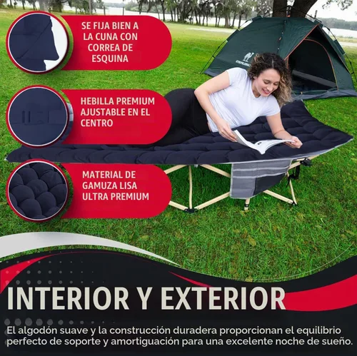 Vista 4 de Vaygway Colchón de algodón grueso suave y cómodo para acampar al aire libre, suave, cómodo, ligero, grueso, para senderismo, viajes, mochilero