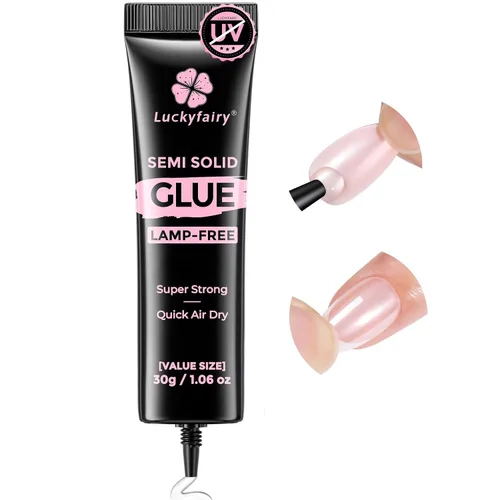 Vista 14 de Luckyfairy Puntas de uñas de gel cortas de almendra extra suave, 150