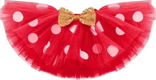 Vista 4 de Conjunto de falda de princesa con diseño de lunares para bebé para el primer cumpleaños de niñas