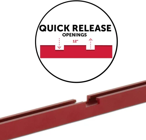 Vista 2 de ARMOR TOOL Quick Track - Pista en T simple de 24" con puntos de acceso de 12" y accesorios de montaje - STT-24