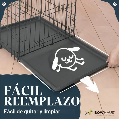 Vista 4 de BOWHAUS Bandeja de plástico resistente e impermeable de 22.7 pulgadas para mascotas de 24 pulgadas, criadero de conejo, hurón, sartén versátil