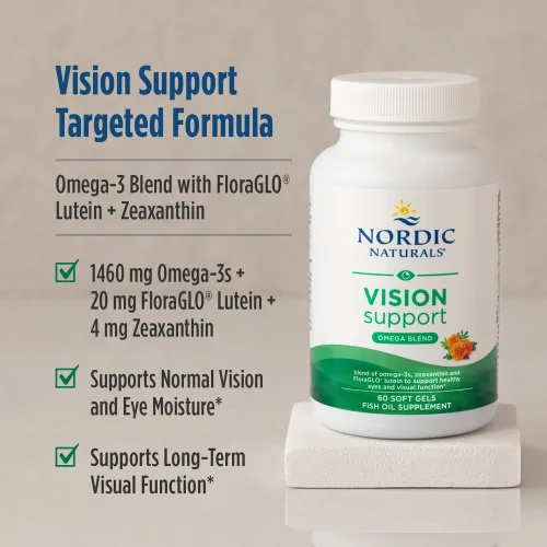 Vista 3 de Nordic Naturals Apoyo a la visión, limón - 60 geles suaves - con zeaxantina y luteína FloraGLO para ojos y visión saludables - 30 porciones