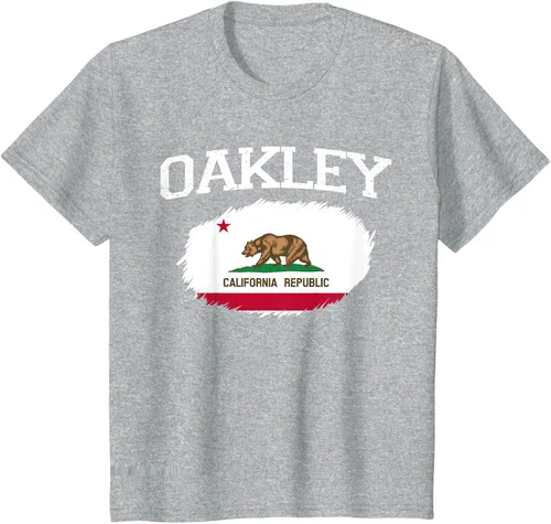 Vista 36 de OAKLEY CA CALIFORNIA Flag Vintage USA Sports Hombre Mujer Camiseta, Negro