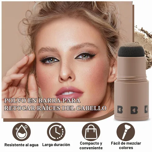 Vista 5 de Boobeen Barra de polvo de línea capilar para retoque de raíces y sombra de cabello, relleno de línea capilar impermeable para cubrir el cabello 01#