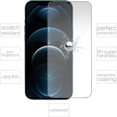 Vista 3 de Protector de pantalla de vidrio templado para iPhone 12 Pro Max (paquete de 3)