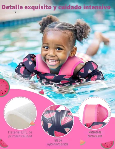 Vista 4 de Vvinca Puddle Kid Jumper for 13-30-66 Lbs,Toddlers Pool Floaties for 1-10 01-Sandía