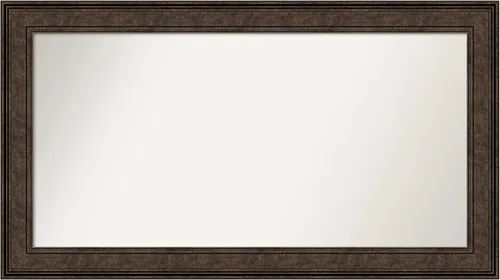 Vista 879 de Amanti Art Espejo de pared personalizado no biselado (25 x 25 pulgadas), marco de bronce acentuado, varios tamaños personalizados, espejo de baño
