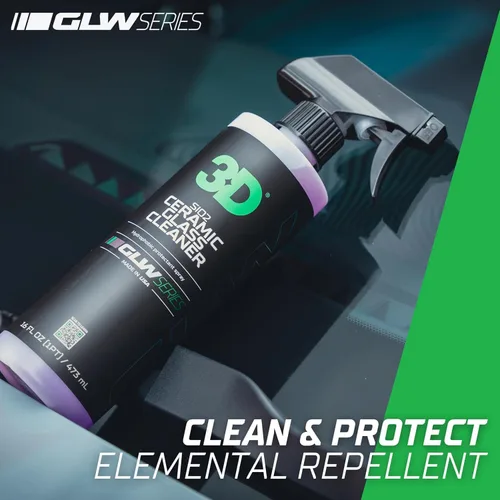 Vista 8 de Limpiador de vidrio cerámico 3D SiO2, Serie GLW Repelente al agua y la lluvia Limpiador de vidrio cerámico protector para todo clima Seguro