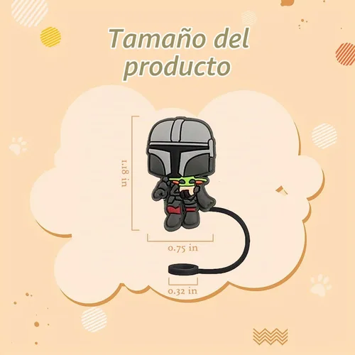 Vista 4 de Cubiertas de pajita Yo-da para pajitas de 7-8mm - 8 piezas, tapas de punta compatibles con vasos Stanley de 40 OZ 30 OZ, tapa superior de silicona