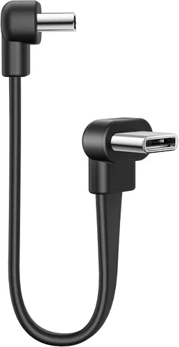 Vista 8 de Short USB C Cable 4 inch, Right Angle C TO C Cord 2 Pack，Flat Dual 60W PD