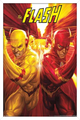 Vista 11 de Trends International DC Comics - The Flash and The Reverse Flash - Race Wall Poster, 14.725" x 22.375", Barnwood Framed Version