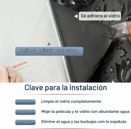 Vista 4 de Película opaca para ventana, 100% con bloqueo de luz solar, cubierta de privacidad extraíble para ventana, tinte para ventanas de vidrieras
