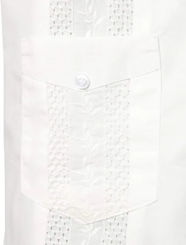 Vista 4 de VATPAVE Camisas de guayabera cubana con botones de manga corta para hombre
