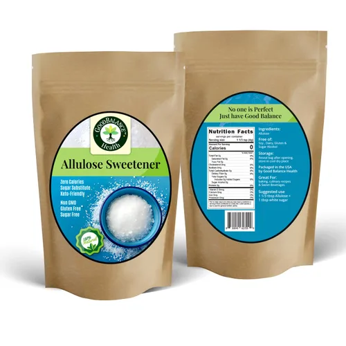 Vista 3 de Good Balance Salud - Edulcorante natural de alulosa 100% pura premium Cero calorías • Bajo glucémico • Sustituto de azúcar 1:1 para hornear, café