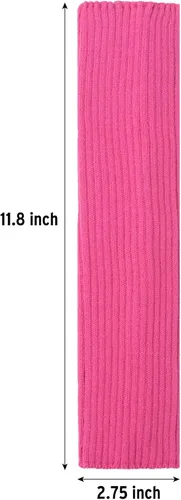 Vista 5 de Calentadores de piernas para niños y niñas, calcetines de pierna de punto neón acanalado, calentadores de piernas para bebés, calentadores de brazos