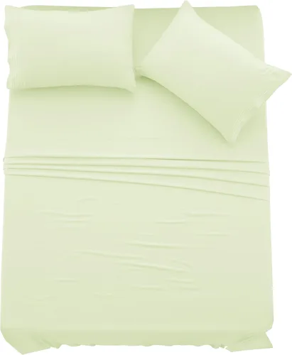 Vista 392 de LUX Décor - Juego de sábanas Twin de microfibra ultrasuave de 3 piezas con sábana encimera, sábana bajera de 16 pulgadas de profundidad y funda