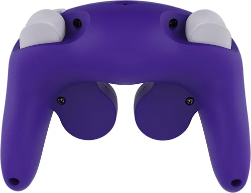 Vista 6 de eXtremeRate Placa frontal morada para Nintendo Gamecube Controller, cubierta de repuesto de agarre suave al tacto con botones para controlador