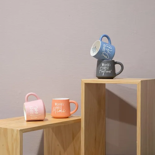 Vista 4 de COLLECTIVE HOME - Taza de café, taza de té de cerámica familiar, regalo divertido para el día de la madre/padre, 16 oz, apta para lavavajillas y Mimi