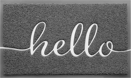 Vista 8 de Tapete para Puerta (30"x17.5", Negro), Tapete de Bienvenida de Perfil Bajo Tapete de Entrada Tapete de Piso Alfombras Antideslizantes para Entrada