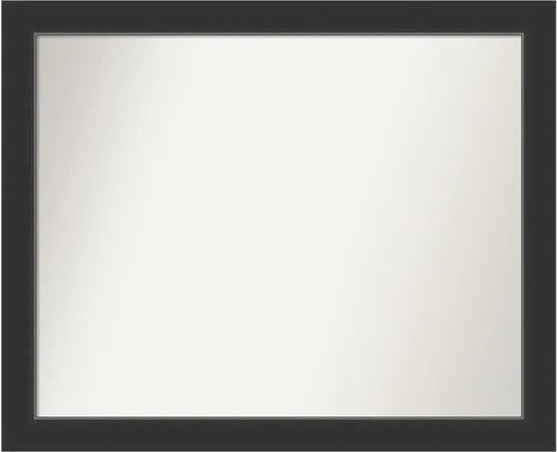 Vista 381 de Amanti Art Espejo personalizado, espejo de baño negro Astor, espejo de pared o espejo de tocador de baño sobre el fregadero (25 x 25 pulgadas)