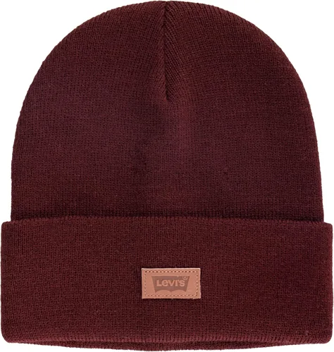 Vista 2 de Levi's All Season Comfy Leather Logo Patch Cuffed Hero Beanie