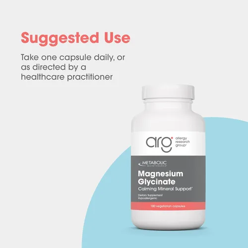 Vista 3 de Metabolic Maintenance Glicinato de magnesio - Cápsulas de polvo de glicinato de magnesio puro con vitamina C, Mag quelatado para la salud y la calma