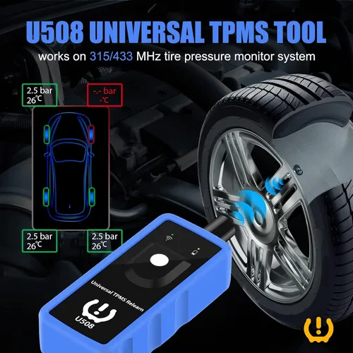 Vista 7 de OBDResource Herramienta de reaprendizaje TPMS, herramienta de programación Tpm, herramienta de reinicio de sensores, herramienta de activación
