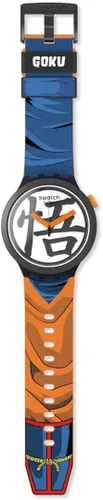 Vista 2 de Swatch Reloj de cuarzo Goku X estándar grande y audaz, Negro