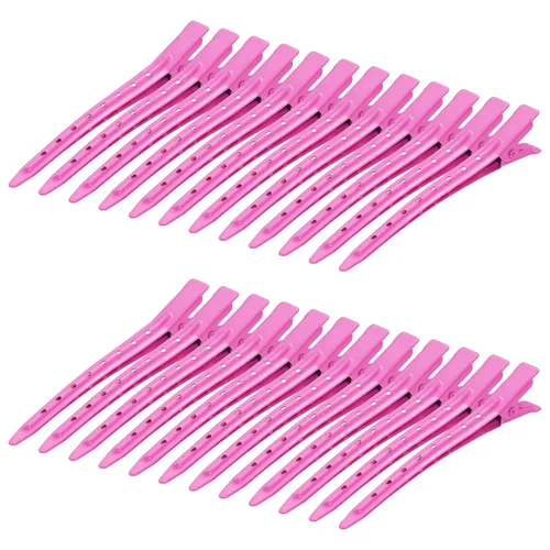 Vista 45 de 24 Paquetes de Pinzas Pico de Pato, Bantoye 2.75 Pulgadas Pinzas de Cocodrilo Rizadoras de Metal Antioxidante con Agujeros para Peinado del Cabello