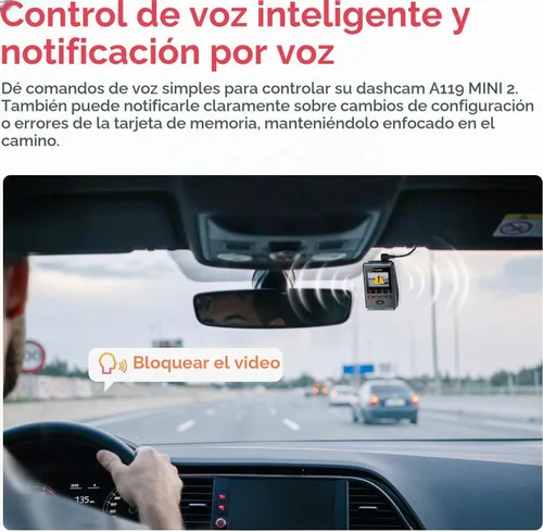 Vista 9 de VIOFO Dash Cam Front A119 Mini 2, STARVIS 2 Sensor, 2K 60fps Car Dashcam