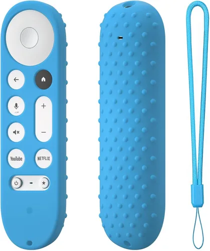 Vista 10 de Funda de silicona para Google TV Streamer 4K Google TV (4K) Voice Remote 2024 Funda de silicona antideslizante (rojo)