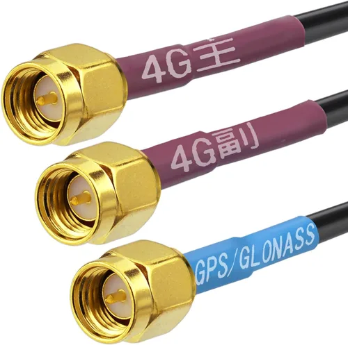 Vista 3 de SUPERBAT Antena combinada GPS celular 4G LTE Soporte fijo Montaje en pared Antena MIMO macho SMA Compatible con 4G LTE Industrial Gateway Mobile
