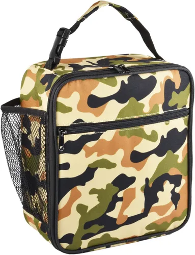 Vista 13 de Lonchera aislada, a prueba de fugas, portátil, para mujeres, hombres, niños y niñas, bolsa enfriadora de gran capacidad con asa y bolsillo para Negro