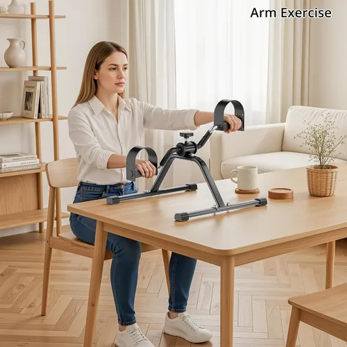 Vista 5 de MOMODA Bicicleta estática de piernas y brazos con monitor LCD