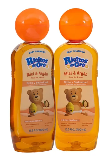Vista 7 de Ricitos de Oro Shampoo para bebé, Limpiador, Acondicionador y Aclarante con Extractos de Manzanilla, Aclara y Acondiciona, Libre de Parabenos