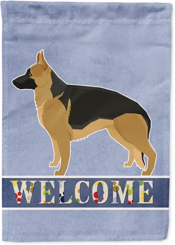 Vista 62 de Caroline's Treasures CK3704GF Bandera de jardín de bienvenida de Akita Shepherd Black and Tan - Bandera decorativa para patio exterior, patio