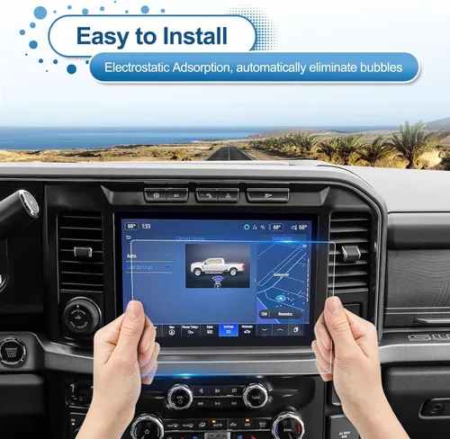 Vista 7 de 2023 2024 2025 2026 F-250/F-350/F-450 Protector de pantalla para Ford Super Duty (Lariat/King Ranch/Platinum) Pantalla táctil de 12 pulgadas, vidrio