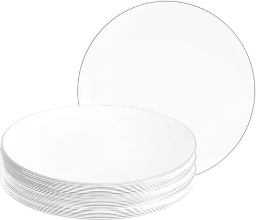 Vista 73 de LUXE PARTY NYC - Juego de 30 platos de plástico para vajilla Desechables 7.5 pulgadas Plato de ensalada Aperitivo Postre Artículos