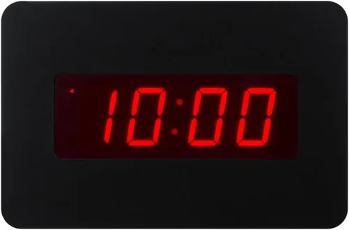 Vista 9 de Reloj de pared digital con batería con pantalla LED, reloj de pared con retroiluminación, mesa, alarma, brillo ajustable, 12/24 horas