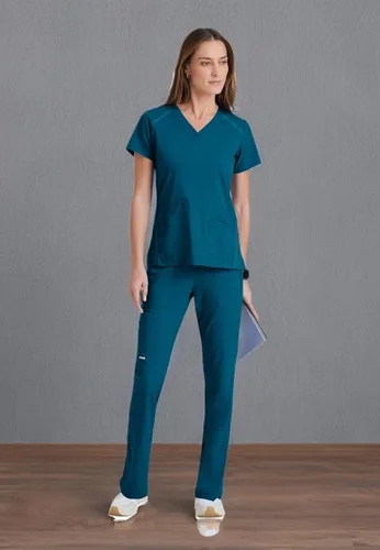 Vista 7 de Grey's Anatomy Impact Elevate Top para mujer – Camiseta médica Extreme Comfort Bahama