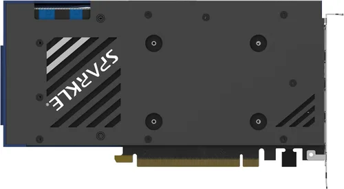 Vista 7 de Sparkle Intel Arc A580 ORC OC Edition, 8 GB GDDR6, ThermalSync, Torn Cooling, ventilador axial, placa trasera de metal, SA580C-8GOC