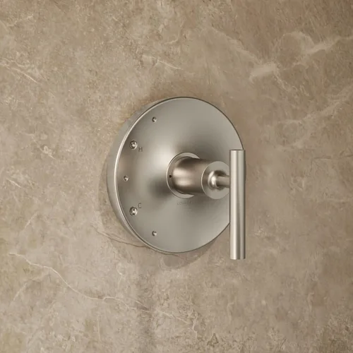 Vista 3 de KOHLER TS14422-4-BN Purist(R) Rite-Temp(R) - Moldura de válvula de ducha con mango de palanca y cabezal de ducha de 2.5 gpm, acabado de níquel